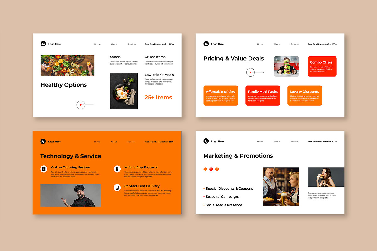 Fast Food Presentation Template, a Presentation Template by Mighty-Slide (Photo 4 of 5)
