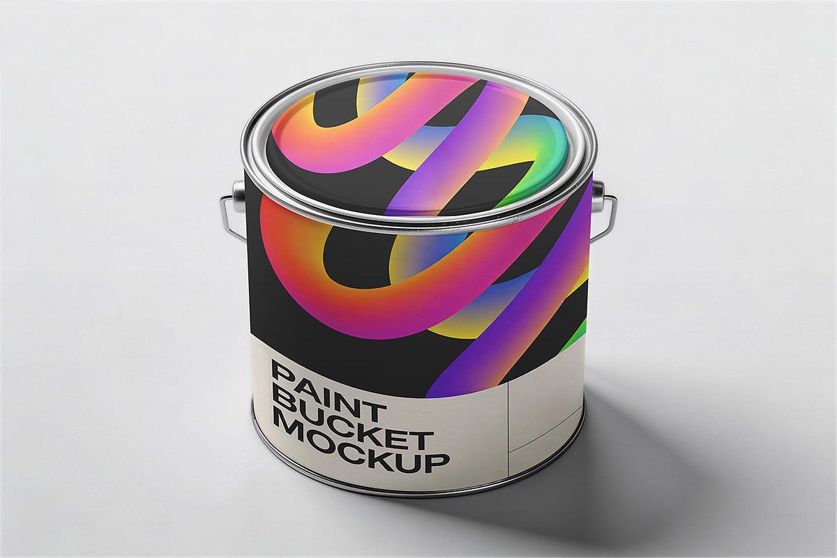 Paint Can and Bucket Mockup, a Product Mockup by Pitchlook.Studio (Photo 3 of 4)