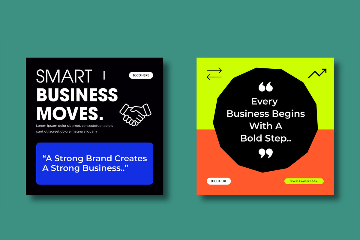 Smart Business Post Template Set, a Social Media Template by MightyDesign (Photo 3 of 8)