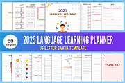 2025 Language Learning Planner, a Stationery Template by Designmela01 (Thumbnail 1 of 5)