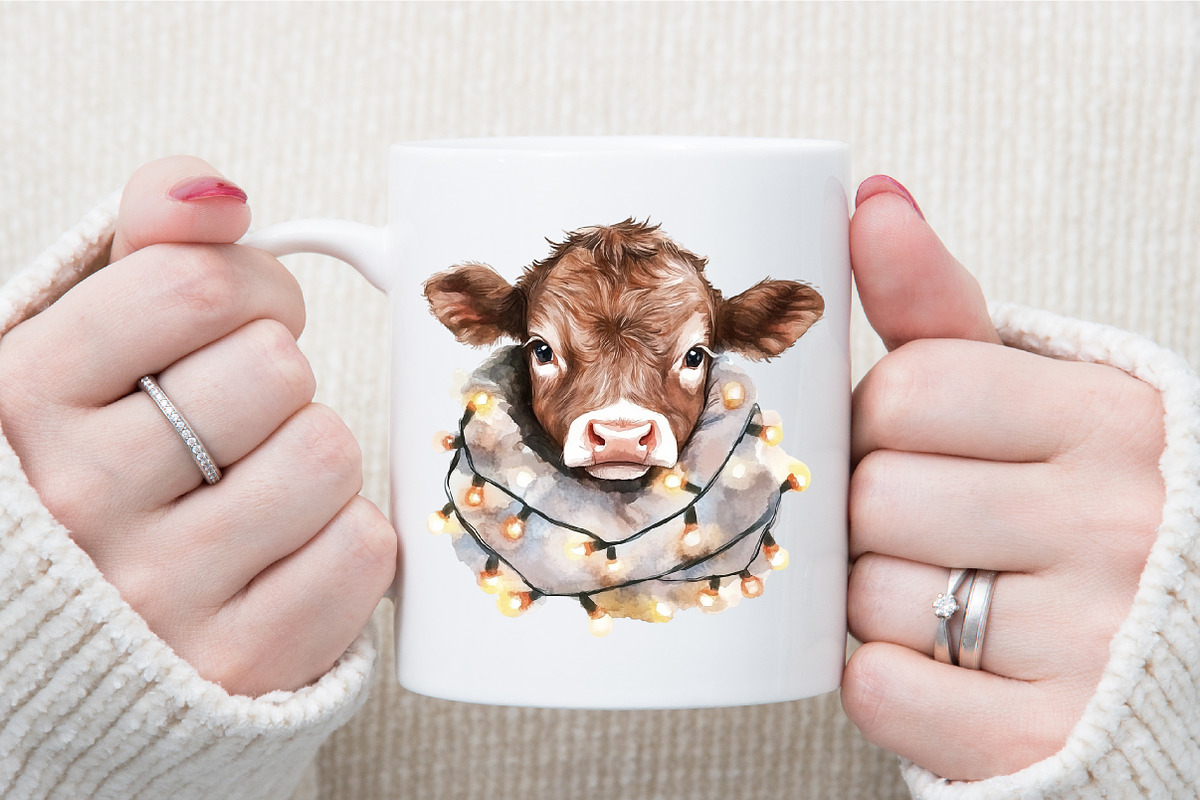 Cute Cow Clipart Baby Cow Png, an Illustration by Sublimation Artist (Photo 5 of 6)