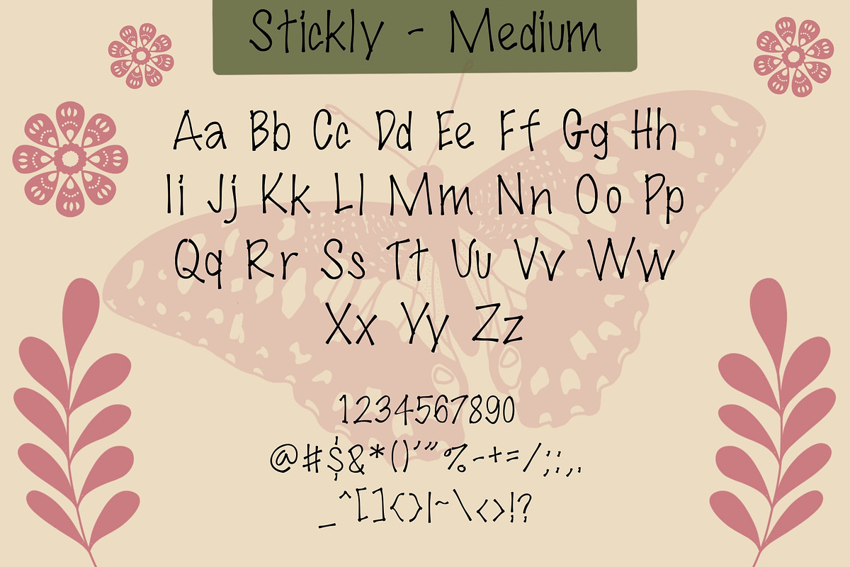Stickly Display Font, a Font by Kimber Shook (Photo 5 of 6)