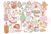 Preppy Coquette Christmas Bundle, a Seasonal Illustration by Huxmay (Thumbnail 4 of 7)