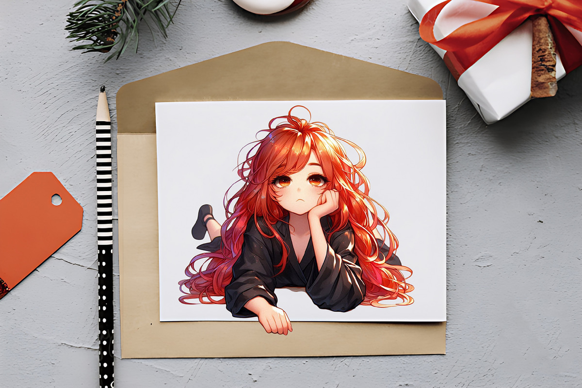 Funny Lazy Red-Haired Woman, an Illustration by RobertsArt (Photo 6 of 7)