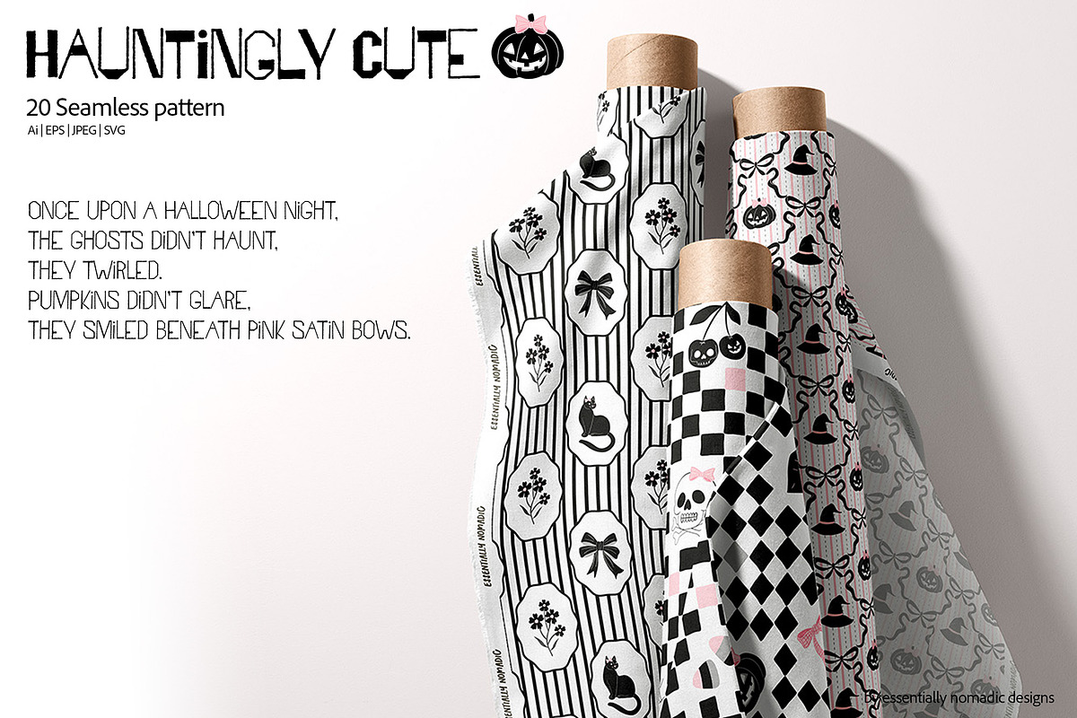 Coquette Halloween Seamless Pattern, a Pattern Graphic by Essentially Nomadic (Photo 3 of 10)