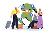 People moving set. Migration concept, a Person Illustration by Good Studio (Thumbnail 3 of 9)