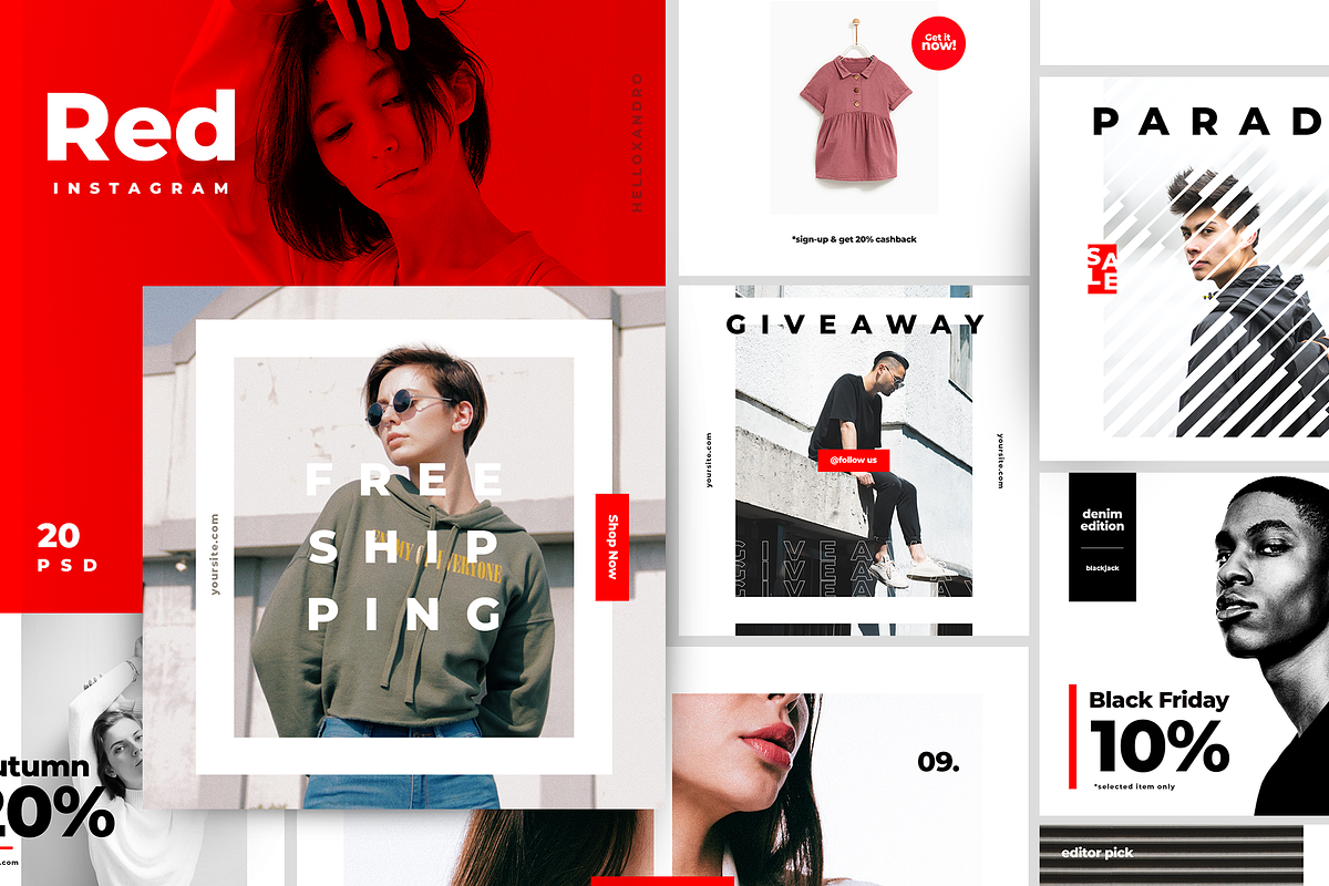 Royal Instagram Bundle Pack, a Social Media Template by Helloxandro (Photo 14 of 26)