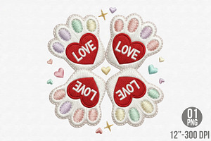 Love Dog Paw Embroidery Design, an Illustration by Designking