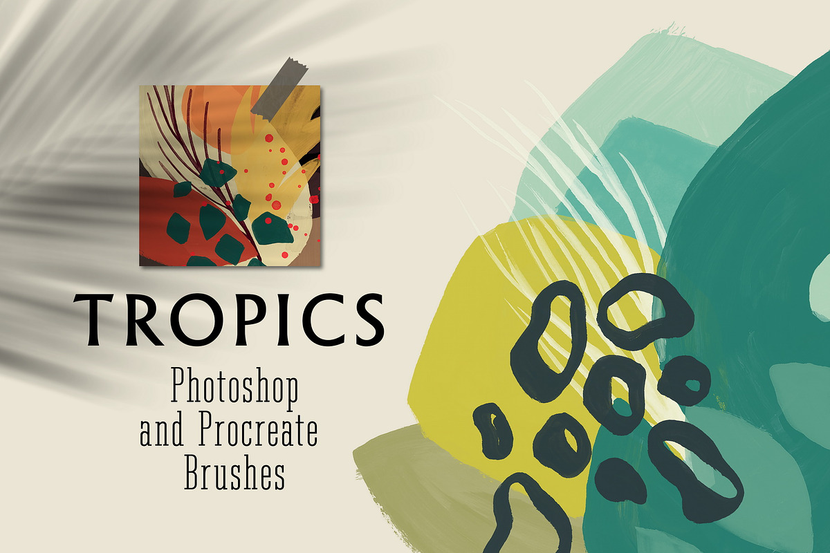 Tropics Photoshop&Procreate Brushes, a Brush Add-On by Struvictory.art (Photo 1 of 8)