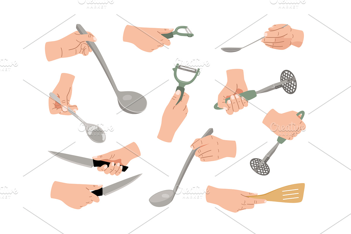 Female hands holding kitchen, a Food Illustration by Stock-Smart-Start