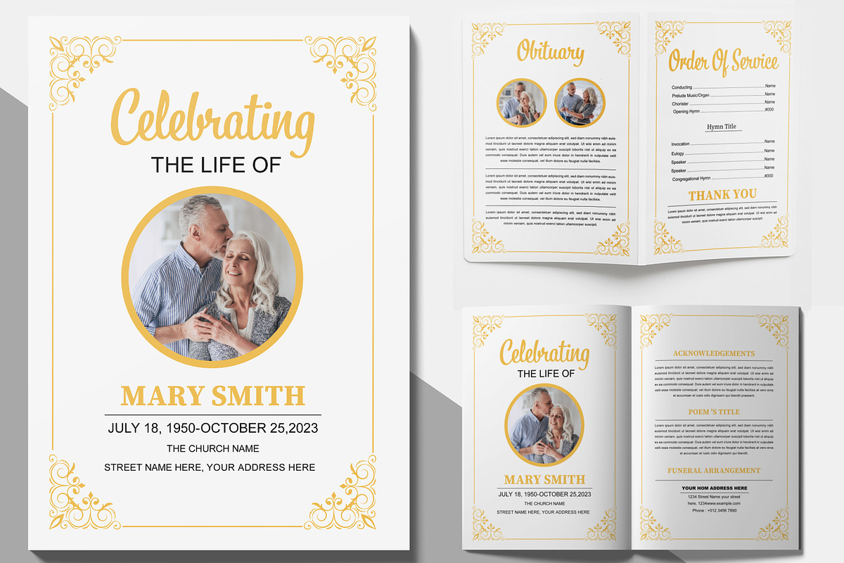Creative Funeral Design Template, an Invitation Template by MightyDesign (Photo 1 of 6)