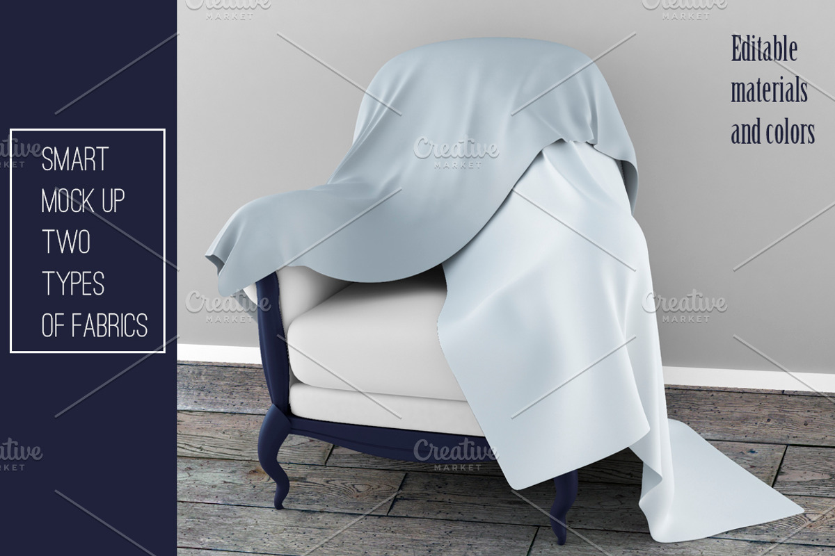 Fabric Set Mock Up., an Advertising Mockup by zeffir (Photo 1 of 2)