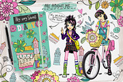 GIRL'S MIDDLE SCHOOL, an Education Illustration by Alisa Mikibith Art (Thumbnail 5 of 14)