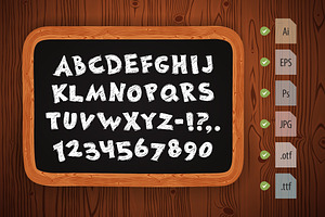 Hand Drawn Chalked Font, a Font by Voysla's Shop