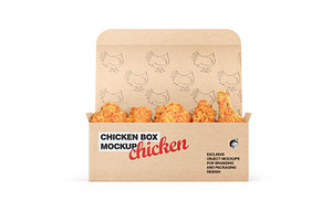 Kraft Chicken Box Mockup