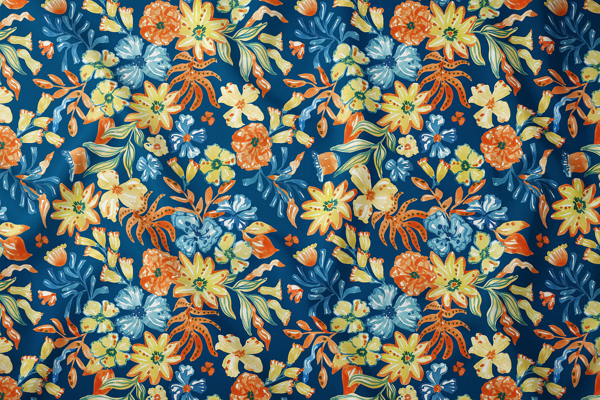Colorful Flowers Seamless Pattern, a Pattern Graphic by SirenaArt (Photo 7 of 15)