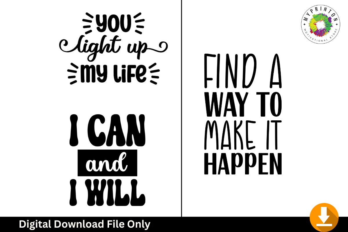 Motivational Quotes-Pack 3, an Object Graphic by Jadugar Design Studio (Photo 4 of 9)