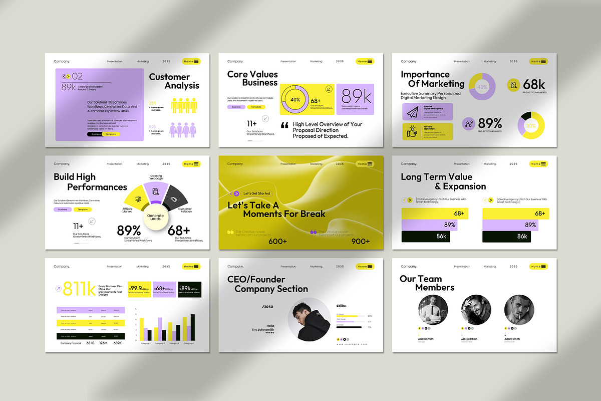 Modern Digital Marketing Template, a Presentation Template by Creative-Work (Photo 6 of 9)