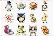 Funny Retro Cartoon Character Clipar, an Illustration by Sublimation Artist (Thumbnail 3 of 6)