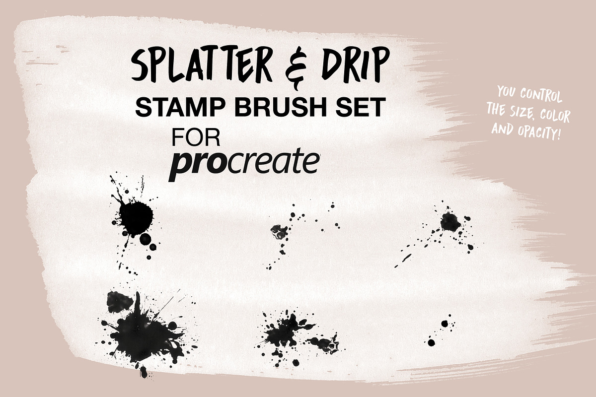 Splatter & Drip Stamp Brush Set, a Brush Add-On by Nancy Ingersoll (Photo 4 of 6)