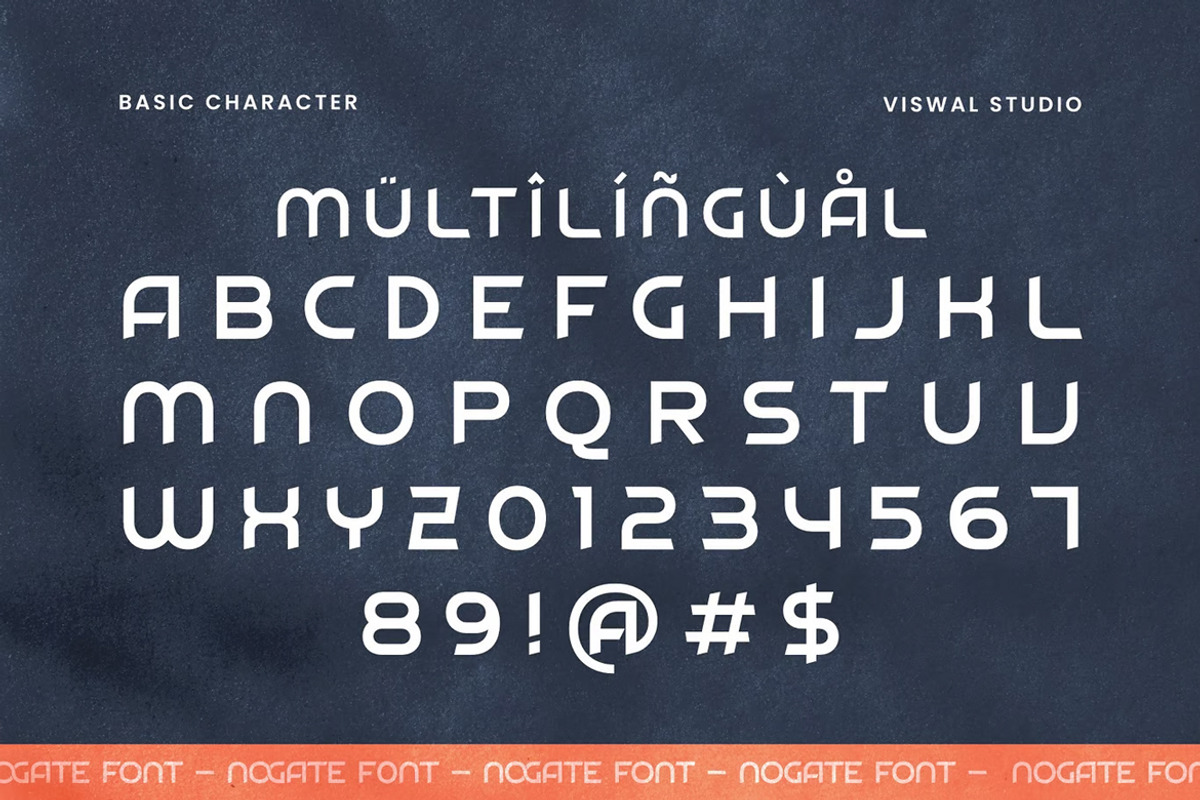 Nogate - Modern Font, a Sans Serif Font by Viswal Studio (Photo 2 of 6)