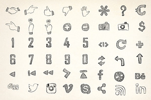 260 Hand Drawn Icons