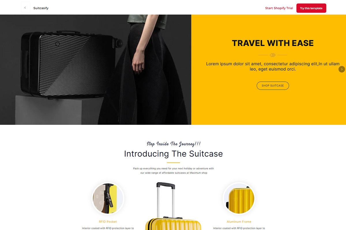 Suitcasify Store Shopify Template, a Shopify Template by LTheme (Photo 1 of 2)