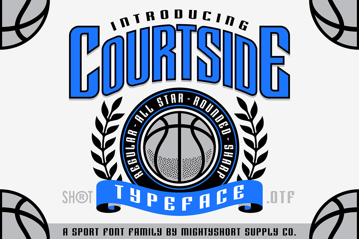 Courtside Typeface, a Font by MightySHORT (Photo 1 of 7)