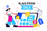 11 Black Friday Sale Illustration, a Finance Illustration by denayunebgt (Thumbnail 4 of 5)