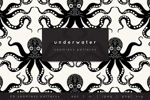 Underwater Seamless Patterns Bundle