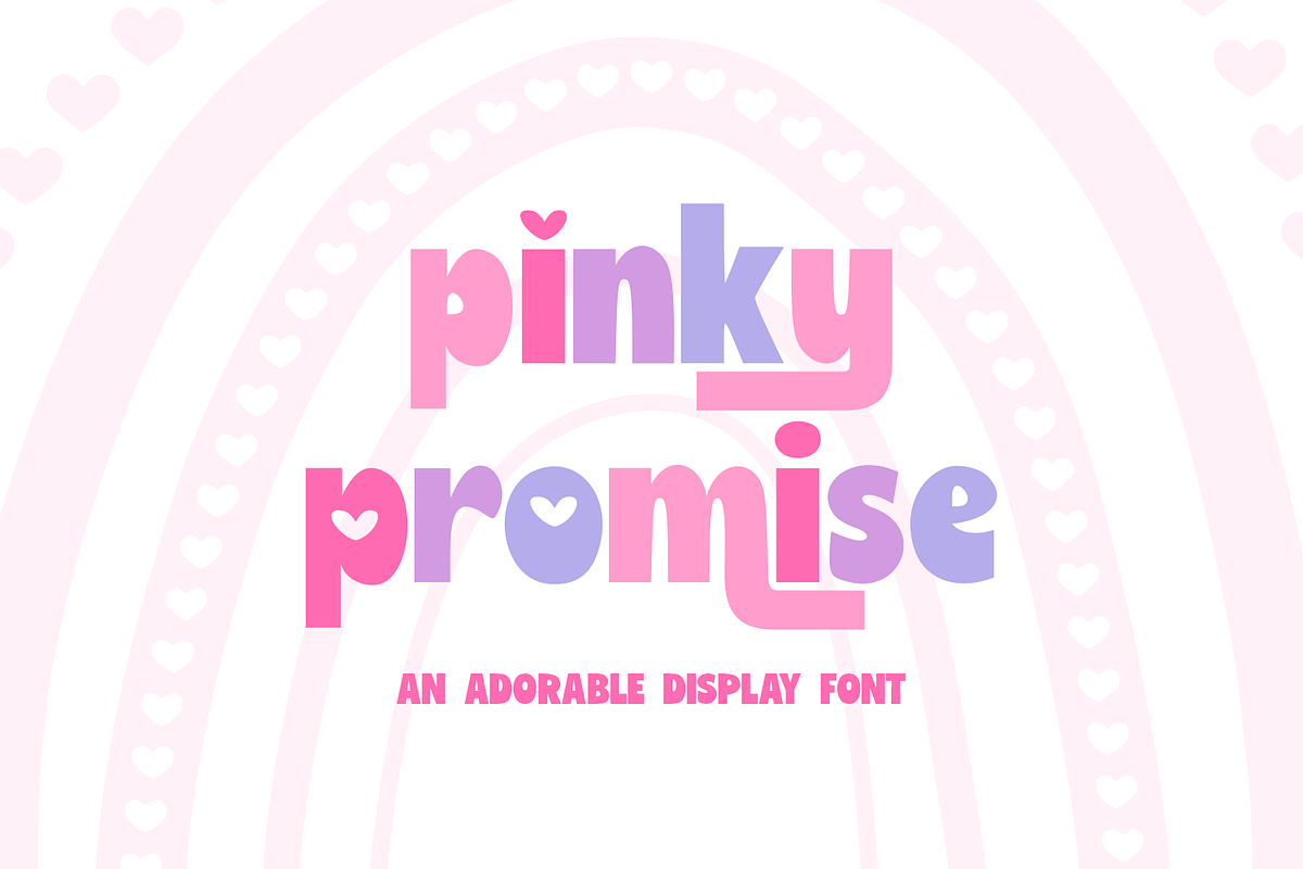 Pinky Promise Sans Font, a Sans Serif Font by Beck McCormick (Photo 1 of 10)