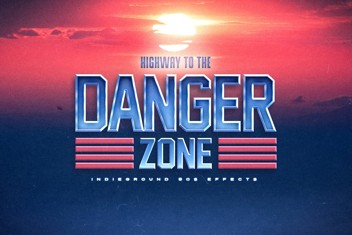80s Text Effects Complete Bundle, a Layer Style Add-On by Indieground Design Inc. (Photo 20 of 31)
