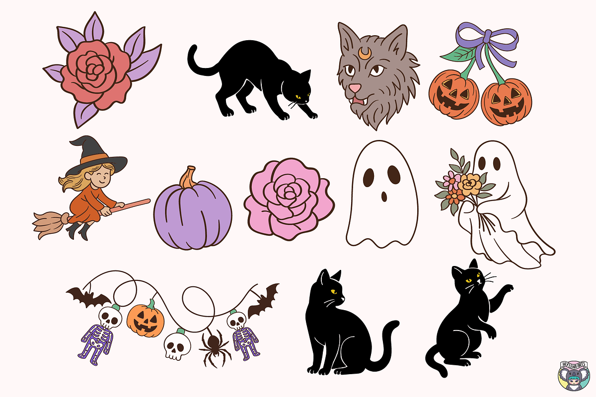 Halloween Cute Spooky Bundle Png Svg, an Object Graphic by HeyLenaArts (Photo 4 of 11)