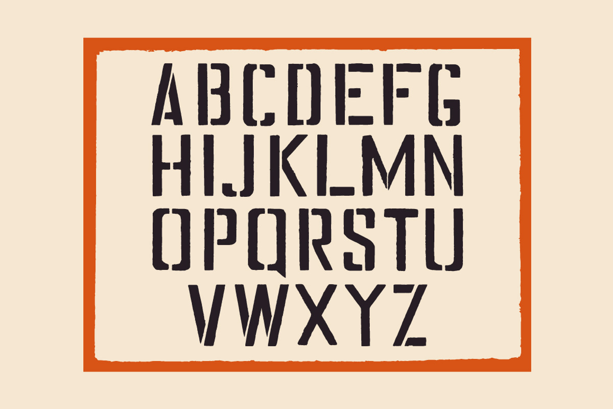 Stencil english alphabet (!vector!) preview 2