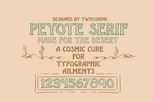 Peyote Serif - Designed By TWRUSHING