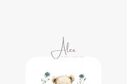 Floral Teddy Bears Clipart, a Decorative Illustration by Pati Charm Studio (Thumbnail 6 of 8)