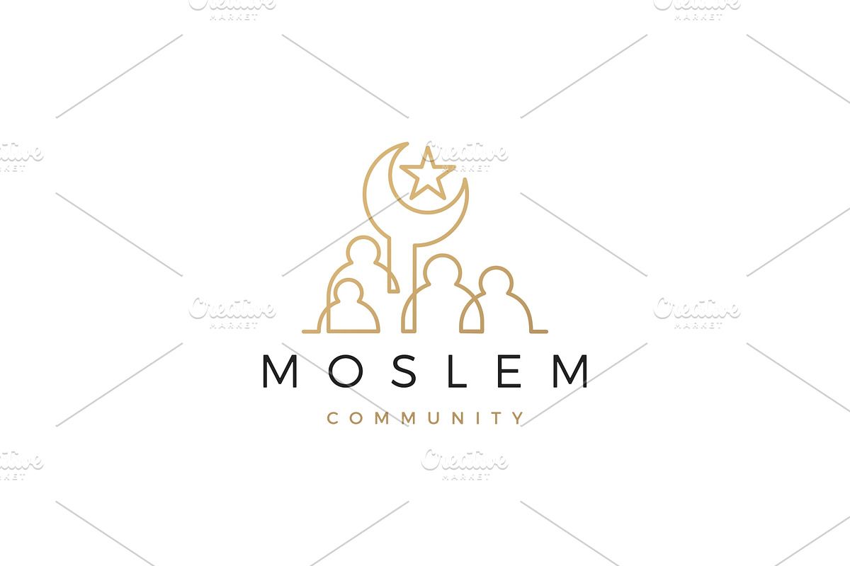 moslem community people family logo, a Branding & Logo Template by ...