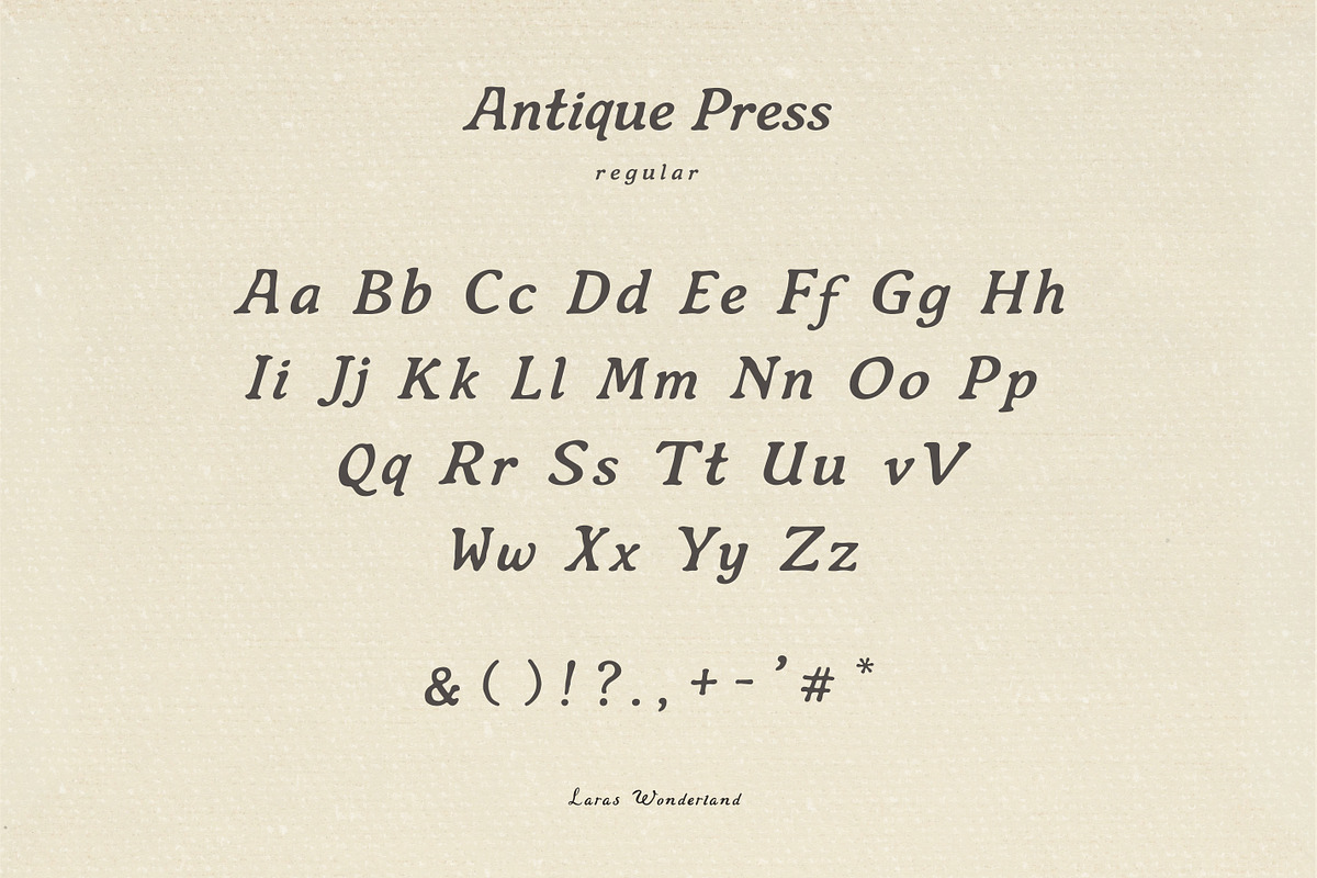 Antique Font Family Rustic Serif Duo, a Handwritten Font by Laras Wonderland (Photo 13 of 18)