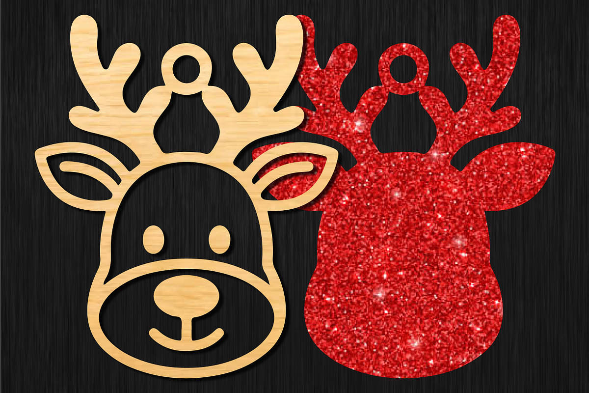 Reindeer Christmas Ornament SVG, an Object Graphic by DreamCafeArt (Photo 3 of 3)