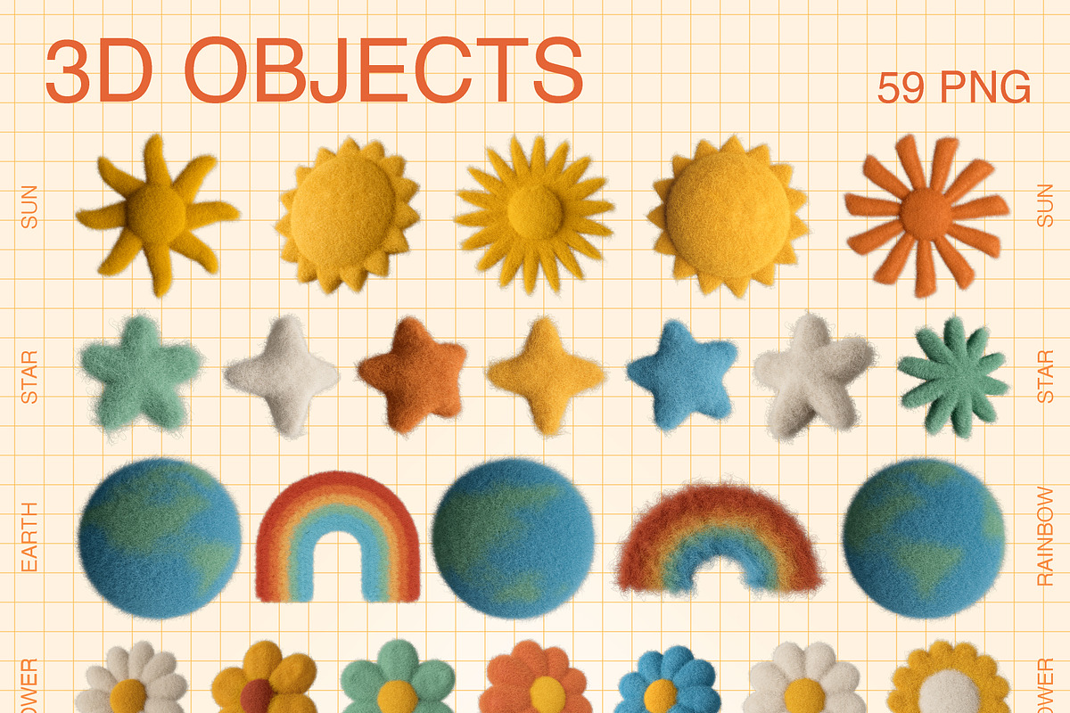 3D Groovy Woolen Kit Creator, an Object Graphic by Polli Deeva (Photo 3 of 13)