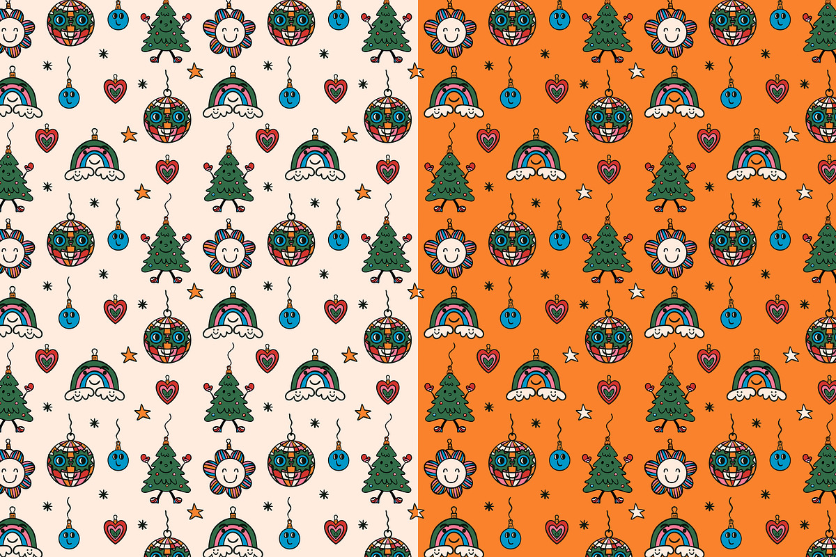 Groovy Chritmas Pack, a Seasonal Illustration by DeniDiaz (Photo 8 of 10)