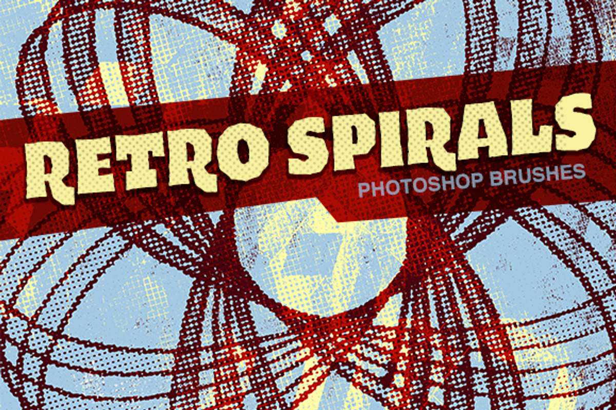 Retro Spirals Photoshop Brushes, a Brush Add-On by LydiaDistracted (Photo 4 of 4)
