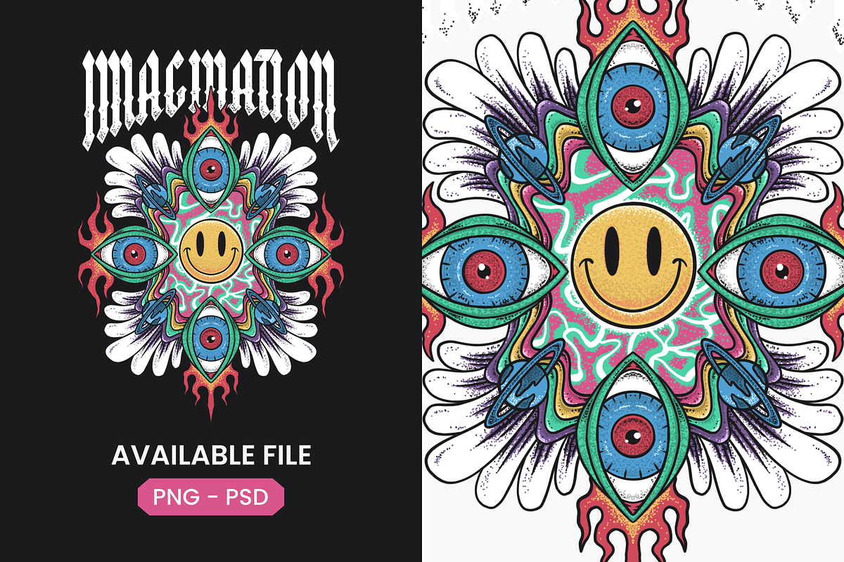 Imagination Trippy Illustration PSD, a Work Illustration by Pries Studio