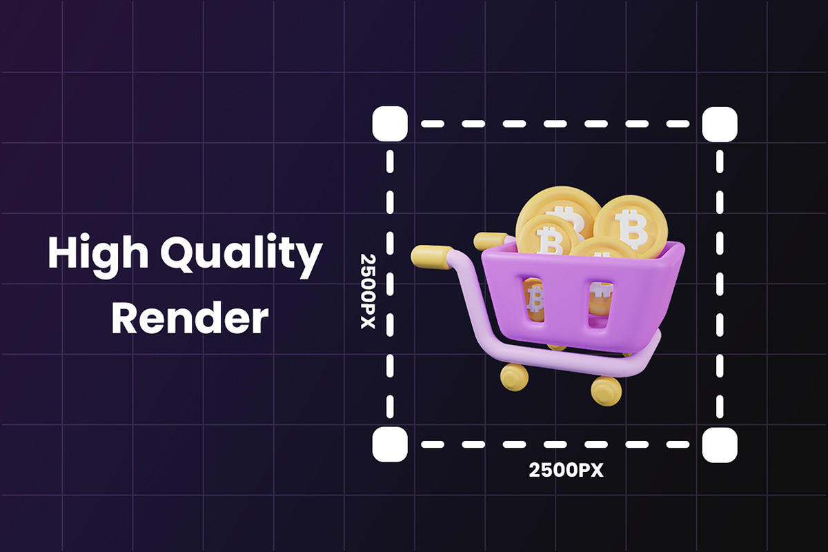 3D Bitcoin Icon Pack, an Object Graphic by Artnivora.Std (Photo 2 of 4)