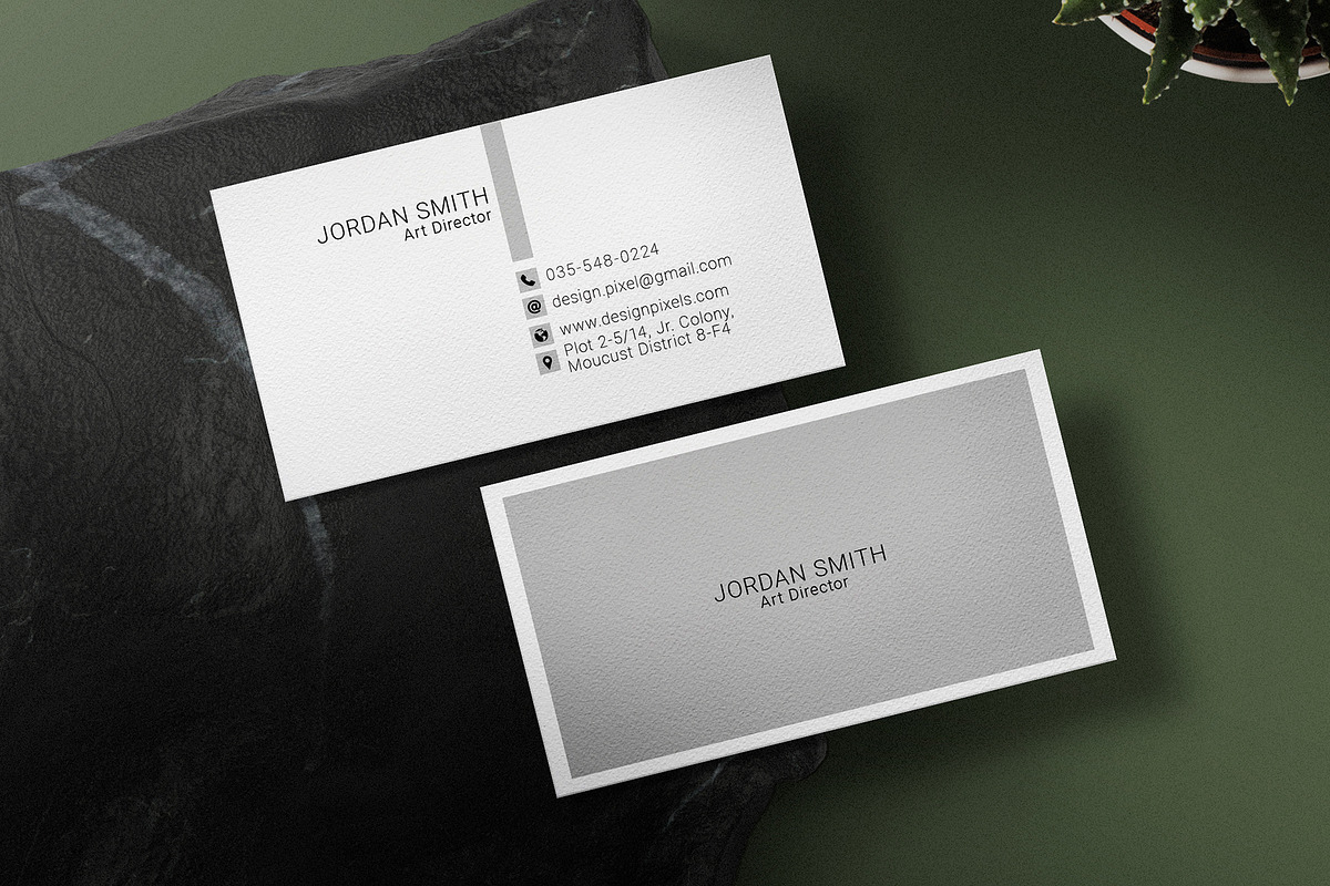 Clean Minimal Business Card, a Business Card Template by Saman Osama (Photo 2 of 2)