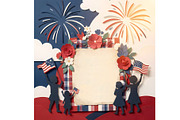 4th of July Paper Cutting Blank, a Seasonal Illustration by Sharon Schwalbe (Thumbnail 5 of 6)