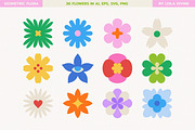 Geometric Floral Shapes & Patterns, an Object Graphic by Leila Divine (Thumbnail 4 of 16)