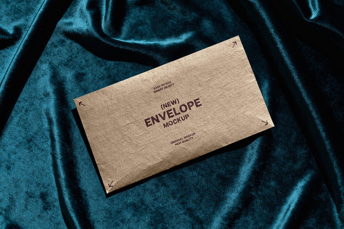 Envelope Mockup on Velvet Fabric, a Product Mockup by Design Squad (Photo 1 of 5)