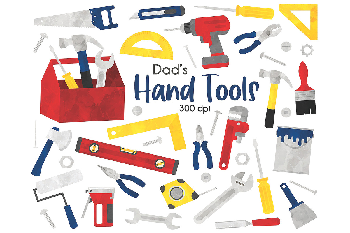 Hand Tools Clipart Bundle, Workshop, an Object Illustration by SugarPickle Clip Art (Photo 1 of 3)