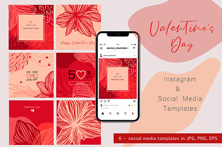Valentine`s Day Instagram posts
